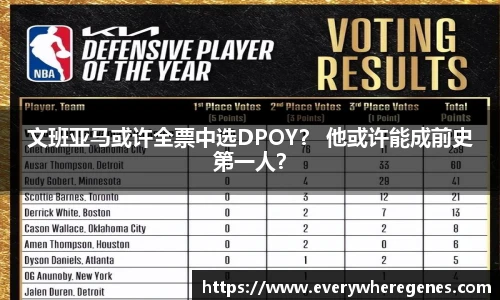 文班亚马或许全票中选DPOY？ 他或许能成前史第一人？